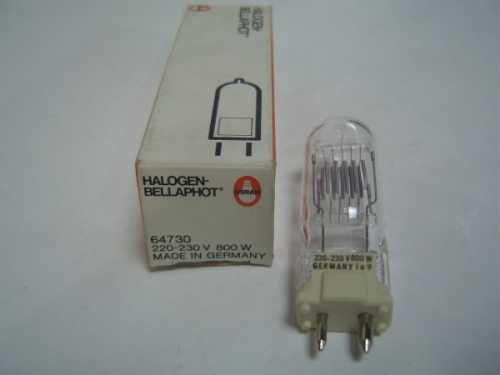 2 PIN FOTO 230v/800w Gy9.5 A1/245 64730 OSRAM