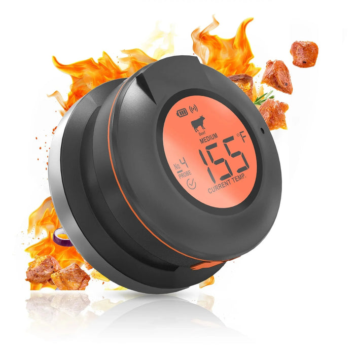Termometro wireless intelligente per carne e barbecue, nero