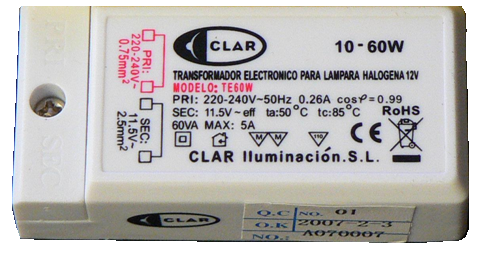 TRANSFORMADOR ELECTRONICO 60w