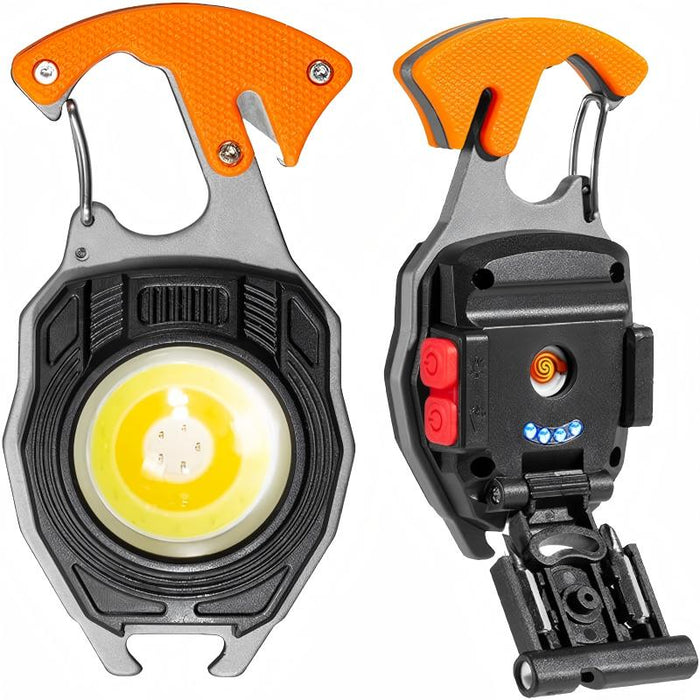 Mini Herramienta Multifunción con LED COB, Silbato de Emergencia y Corta Cinturones