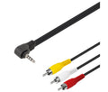 CABLE CONEXIÓN 3RCA macho a JACK