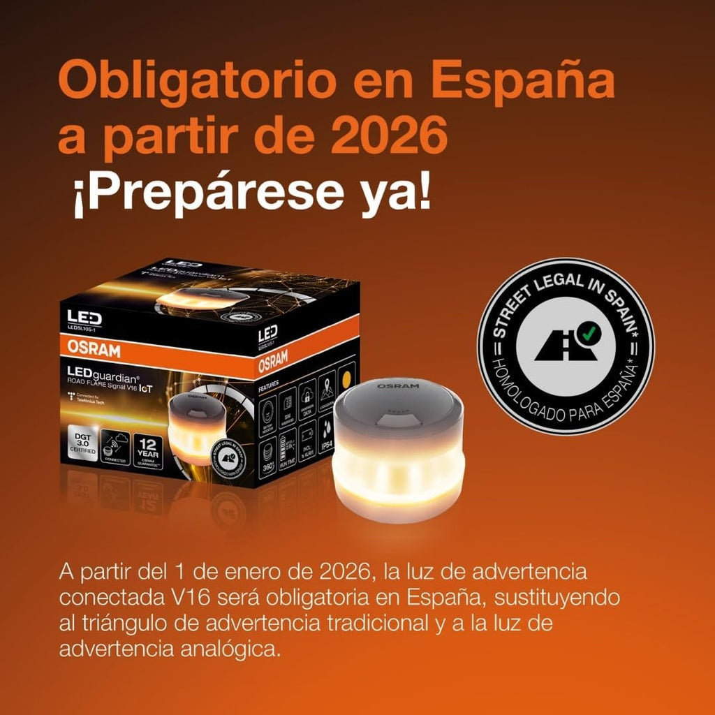 Pack de 18 uds BALIZA COCHE OSRAM V16 HOMOLOG. DGT