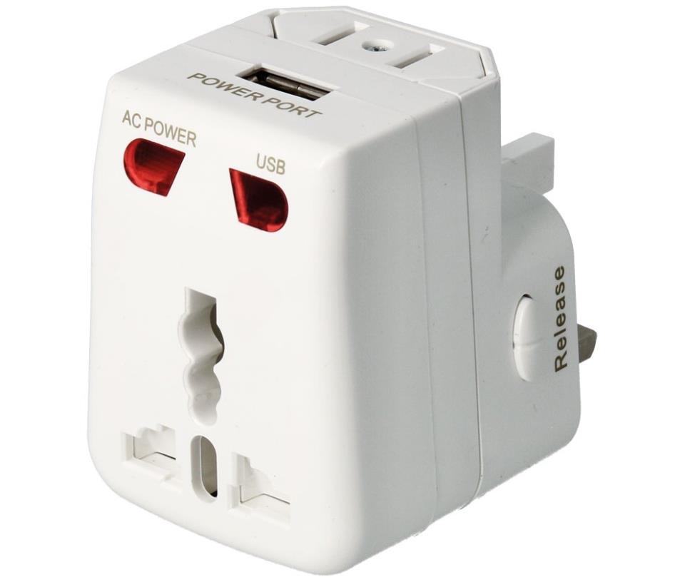 ADAPTADOR UNIVERSAL RETRACTIL c/USB