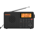 Bærbar digital stereoradio, svart