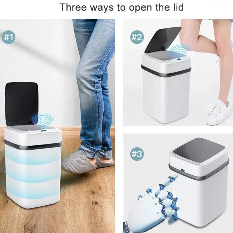 Smart avfallsbeholder for kjøkken med berøringsåpning, 13 liter