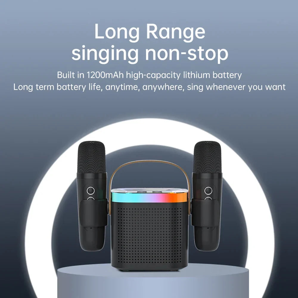 Bærbart Bluetooth-karaokesystem med mikrofoner