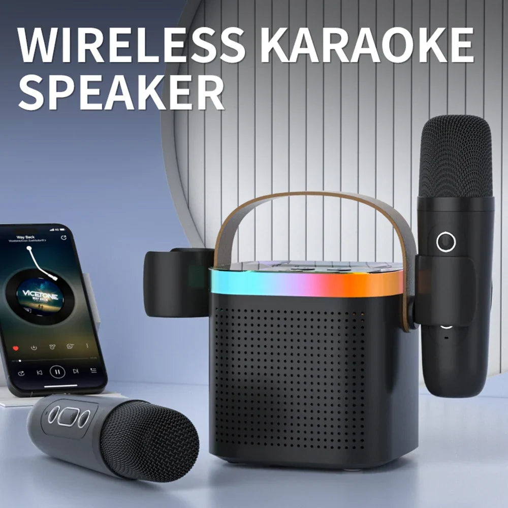 Bærbart Bluetooth-karaokesystem med mikrofoner