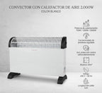 CONVECTOR CON CALEFACTOR DE AIRE 2.000W 2000w