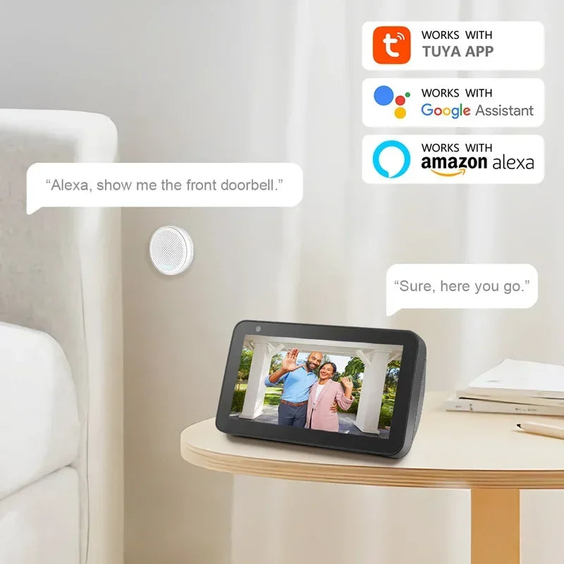 Smart dørklokke med 2,4 GHz Wi-Fi-kamera og 1080p-oppløsning
