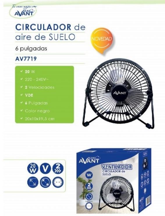 VENTILADOR DE SUELO 30cm 3 VELOCIDADES