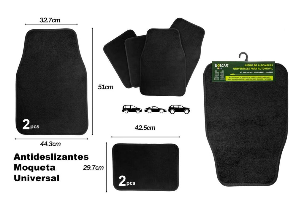 Alfombrillas Universales para Coche – Antideslizantes y Resistentes
