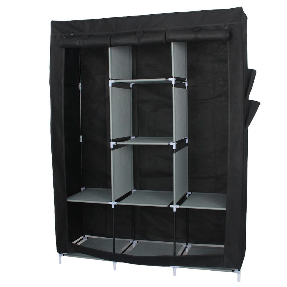 Armario de Tela, Armario Ropero con Cubierta de Tela no Tejida, 45 x 127 x 168 cm