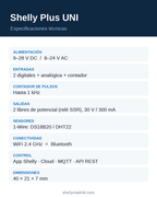 Pack Shelly Plus Uni + Carcasa + DS18B20 (1 m) + DHT22 + Sensor de Nivel XKC-Y25 — Control Total WiFi