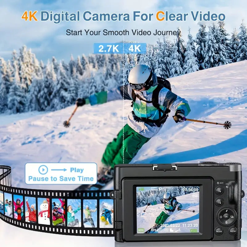 Digitalt 4K-kamera med høy oppløsning