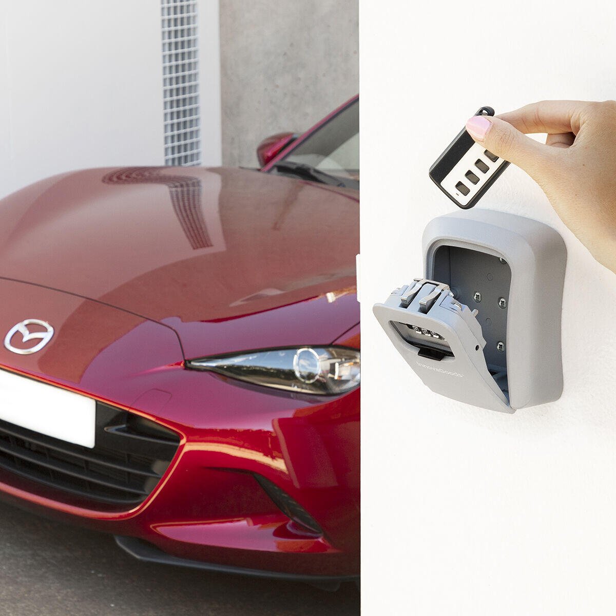 Caja Fuerte para Llaves Exterior Antirrobo – Resistente al Agua con Cerradura Numérica 4 Dígitos