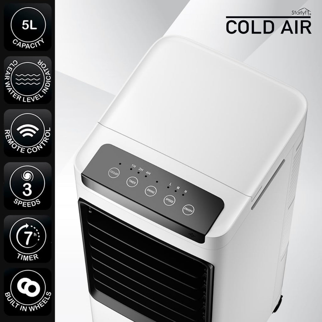 Climatizador Portátil 3 en 1 Starlyf®: Enfriador, Humidificador y Purificador de Aire