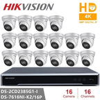 Hikvision IP-videoovervåkningssett på 8 MP med DS-2CD2385G1-I-kamera