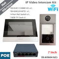 Hikvision IP-videoporttelefonsett med Wi-Fi og 7-tommers skjerm DS-KIS604-S(C)