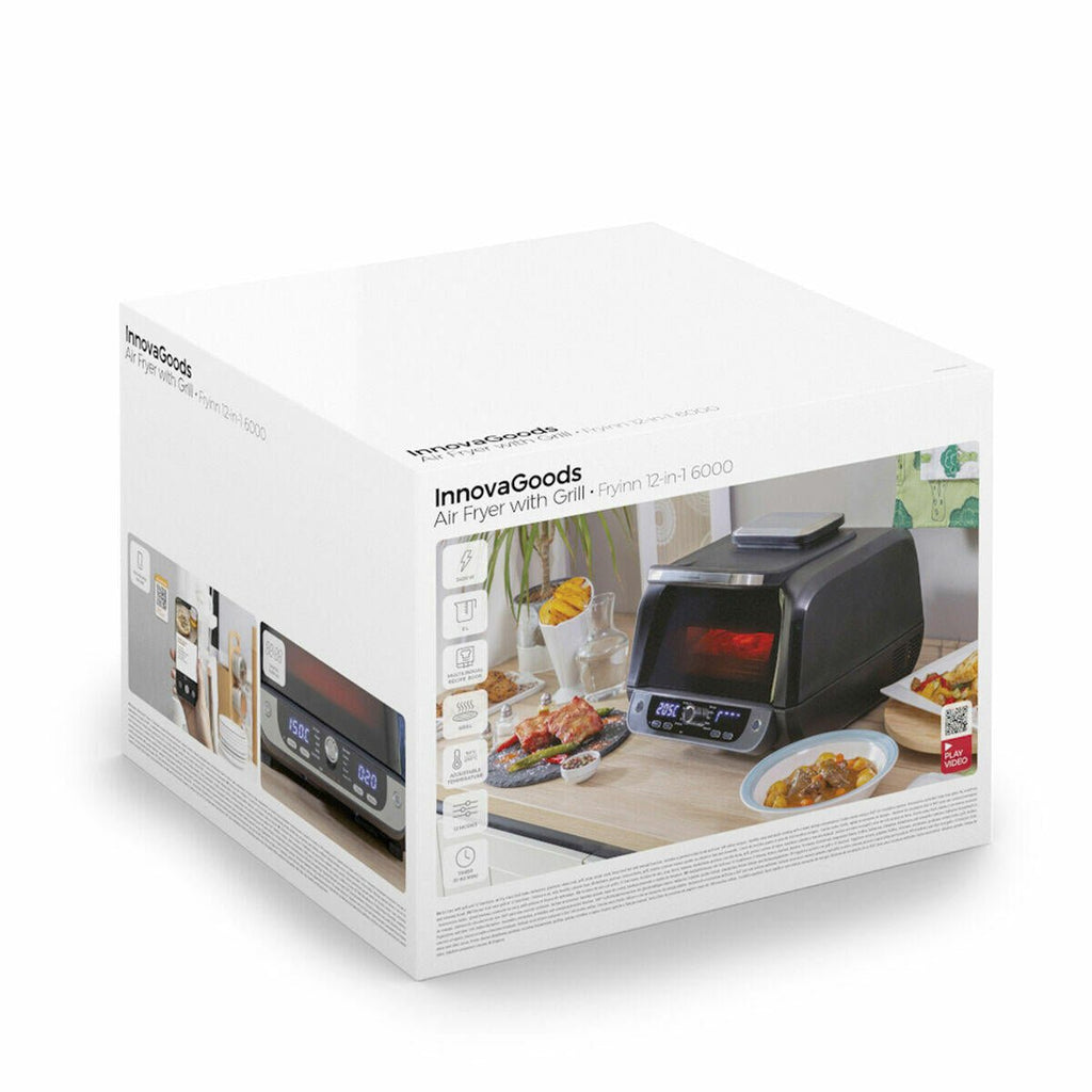 Freidora de Aire Fryinn 12-in-1 con Grill Profesional (6L) | 3400W de Potencia y Cocción Saludable 360º