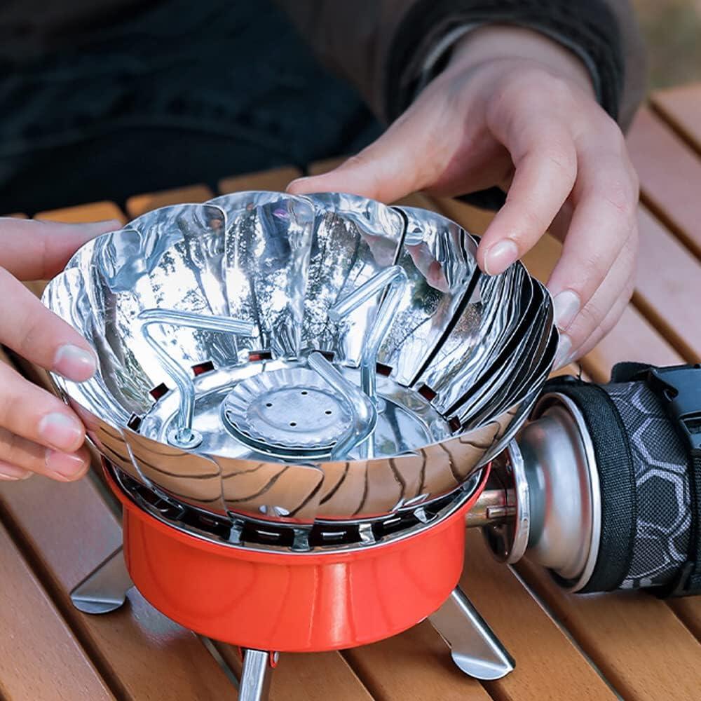 Hornillo de Gas Portátil Plegable 1400W para Camping y Senderismo
