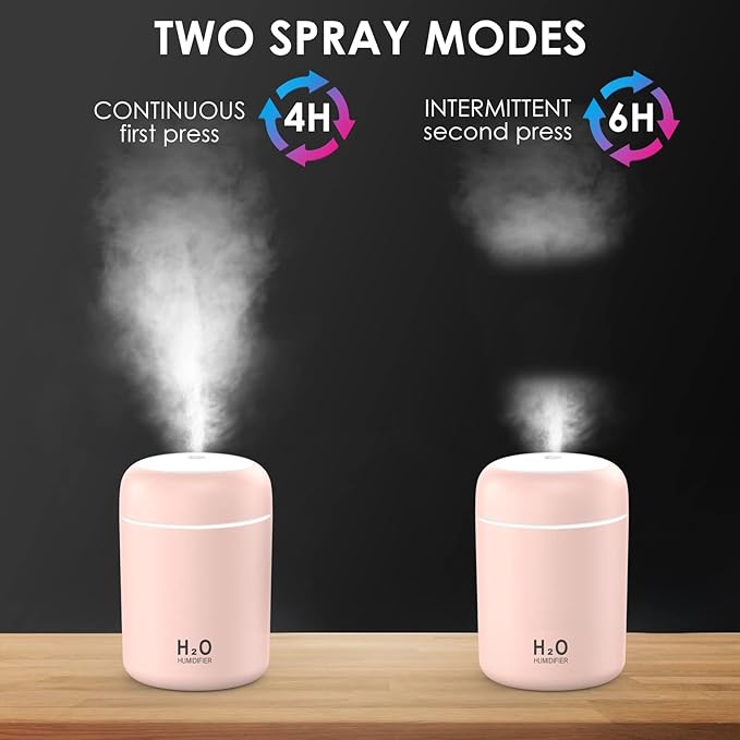 Humidificador LED rosa