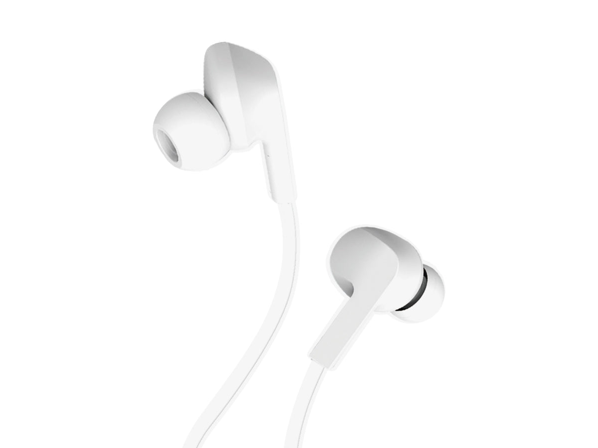 Techancy TD8022-øretelefoner med 3,5 mm-kabel og mikrofon, hvite