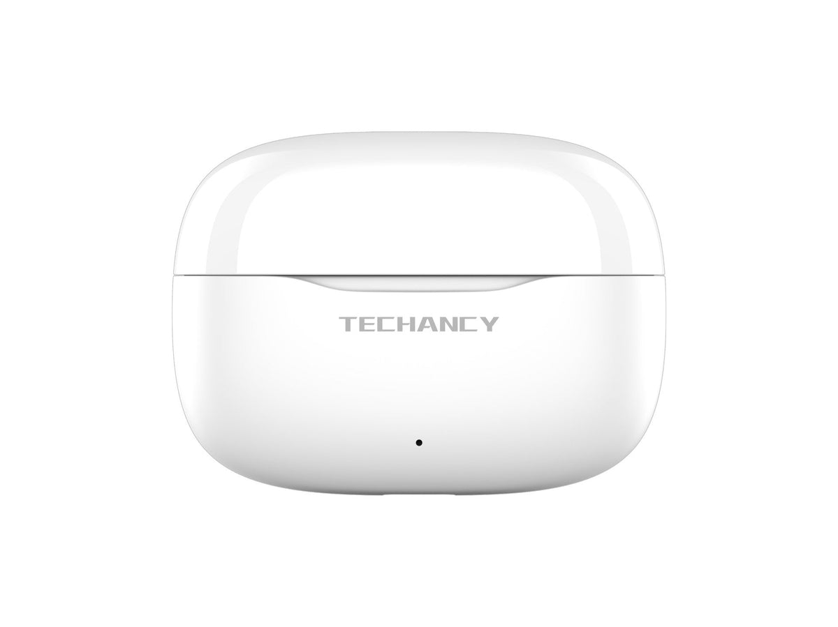 Techancy TWS KP2715 Bluetooth 5.4-ørepropper med HD-mikrofon, hvite