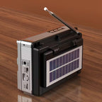Bærbar multifunksjonsradio med FM/AM/Bluetooth/solenergi