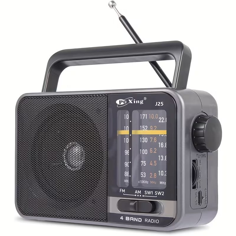 AM/FM-transistorradio med USB-lading