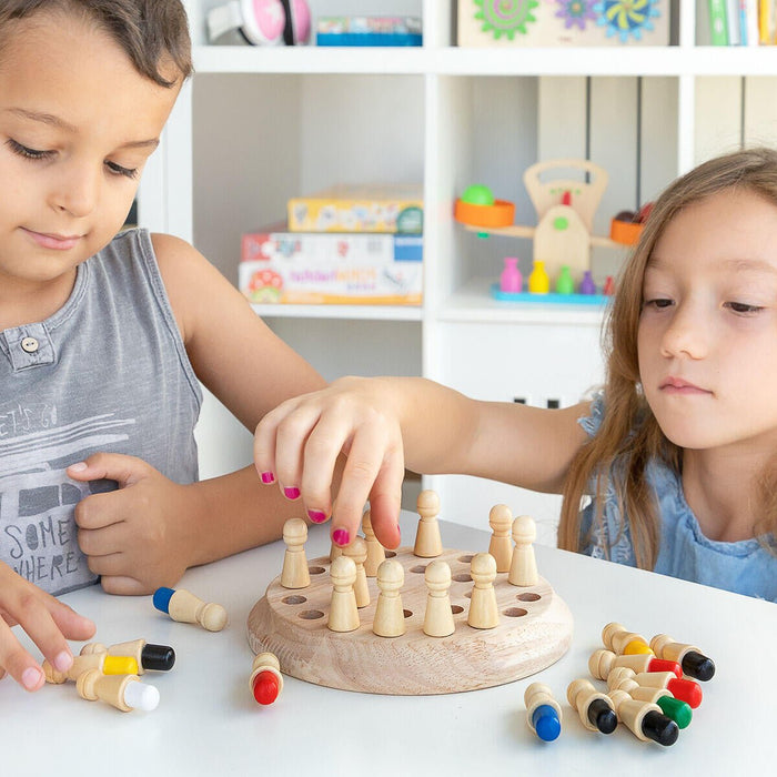 Juego de Memoria Montessori de Madera Taeda InnovaGoods 26 Piezas