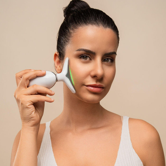 Masajeador Facial Reafirmante con LED, EMS y Calor Selora InnovaGoods | Tratamiento Antiedad Completo