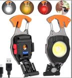Mini Herramienta Multifunción con LED COB, Silbato de Emergencia y Corta Cinturones