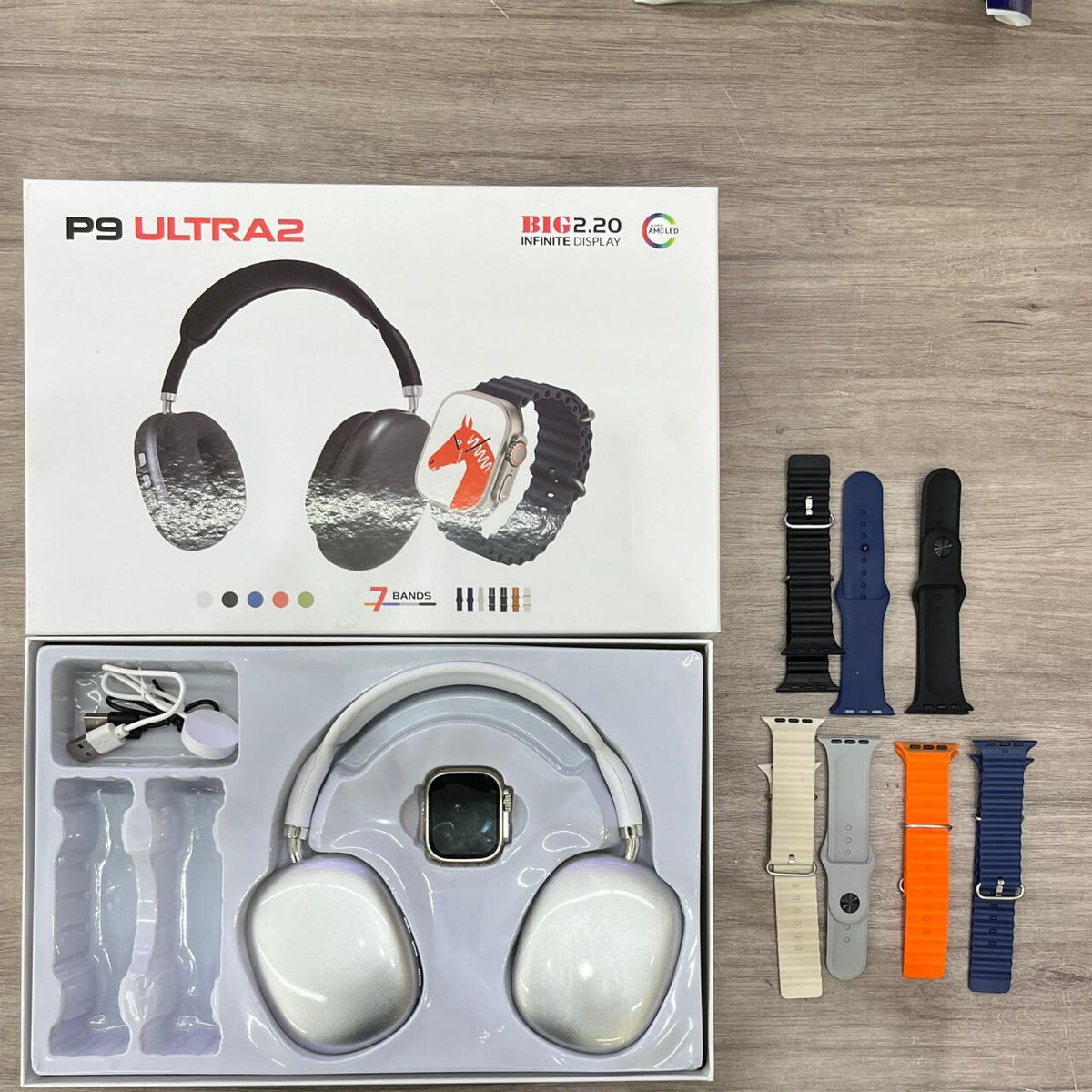 Set Auriculares P9 +Smartwatch Reloj Inteligente