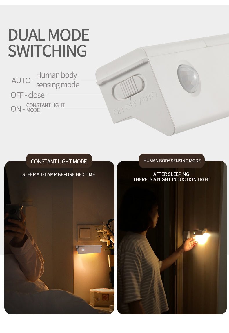 Smart magnetisk vegglampe med bevegelsessensor