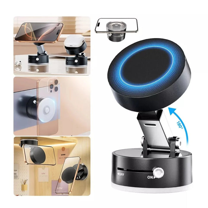 Soporte Magnético para Móvil con Ventosa Fuerte y Rotación 360°