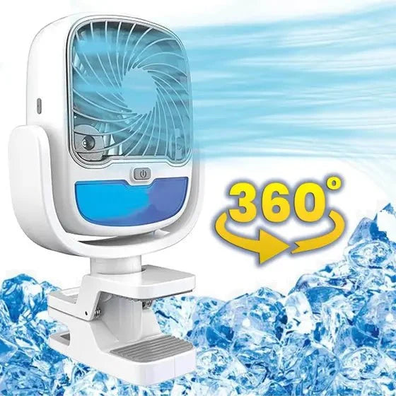 VENTILADOR DE AIRE FRIO HUMIDIFICADOR CON PINZA