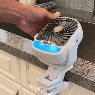 VENTILADOR DE AIRE FRIO HUMIDIFICADOR CON PINZA